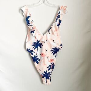 Coeur De Vague One-Piece Swimsuit Ruffles Size XL